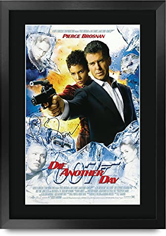 HWC Trading A3 FR James Bond - Stirb an einem anderen Tag Movie Poster Pierce Brosnan Signed Geschenk GESTALTET A3 Printed Autogramm Film Geschenke Fotobildanzeige drucken