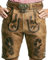 SYMPHONIE WESTERWALD Bayerische Herren Trachten Lederhose mit Trachtengürtel + Hosenträger, speckig, antik Look, braun, Gr. 54