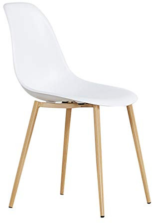 RXBFD chair Moderner Mid-Century PP Plastik Esszimmerstuhl mit Metallbeinen, Ergonomisch geformte Komfortkurve für Wohnzimmer/Café/Lounge/Arbeitszimmer/Esszimmer/Pub