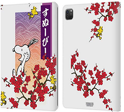 Head Case Designs Licenza Ufficiale Peanuts Boccioli di Ciliegia 2 Snoopy Orientale Custodia Portafoglio in Pelle Compatibile con Apple iPad PRO 11 2020/2021 / 2022