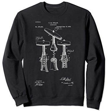 Brevet de tire-bouchon pour les amateurs de vin Sweatshirt