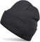 styleBREAKER Kinder Beanie Strickmütze mit breiter Krempe, Feinstrick Mütze doppelt gestrickt, Kindermütze 2-5 Jahre 04024030, Farbe:Dunkelgrau