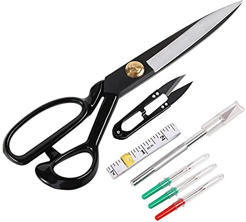 Fabric Scissors,Professional Tailor Scissors 9 inch - Heavy Duty Sewing Shears for Leather Cutting Industrial Sharp Shears Home Office Artists Students Tailors Dressmakers