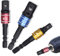 Juego de 3 adaptadores de impacto de 1/10.2 cm 1/5.1 cm 3/20.3 cm reductor convierte el taladro eléctrico en adaptador de enchufe de extensión de llave de tuerca de alta velocidad, color negro