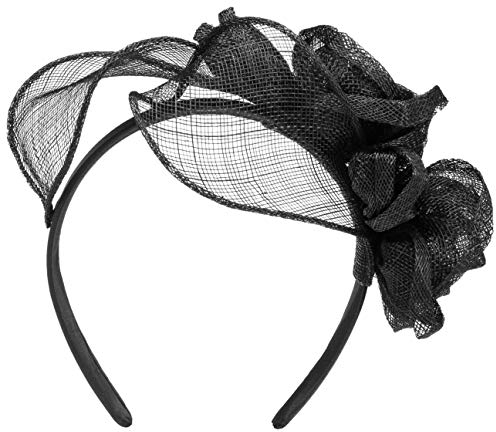 Seeberger Kaljeta Sinamay Fascinator Kopfschmuck Anlasshut Brauthut (One Size - schwarz)