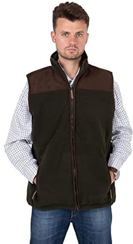 Hazy Blue Mens Denton Full Zip Bodywarmer | Waistcoat | Gilet (3XL, Green)