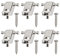Yootones - Set di 6 corde per chitarra e corde per chitarra, compatibili con chitarre Fender American Strat Tele (argento)