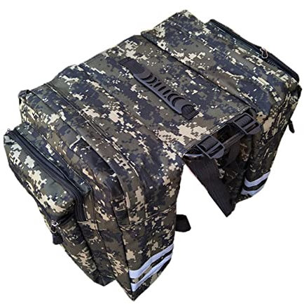 CEIEVER Camouflage Fahrradtasche, wasserdichte Fahrradtasche, Multifunktionale Fahrradrücksitztasche mit Großem Fassungsvermögen, Geeignet für Mountainbike-Rennräder für Radsportbegeisterte (Grün)