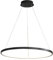 Serin-Eletro Dimmbar LED-Pendelleuchten mit Fernsteuerung Modern Pendellampe Schwarz Rund Ring Höhenverstellbar Decken-Hängeleuchte für Wohnzimmer Esszimmer office Cafe Beleuchtung,φ80CM