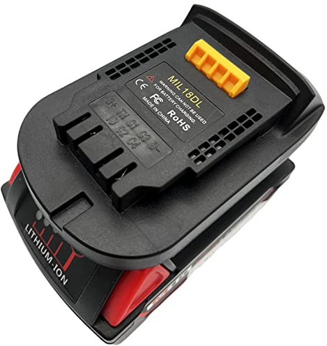 MIL18DL Battery Adapter for Milwaukee 18V to for Dewalt 20V Battery Adapter,for M18 for Milwaukee Battery Adapter,Power Tool Lithium Battery Converters Adaptor