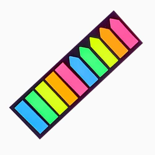 Sticky Notes Tabs, 200 Pcs Sticky Notes Flags, 2 Shapes Sticky Notes Page Markers, Mini File Tabs, for Page Marking and Recording Inspiration