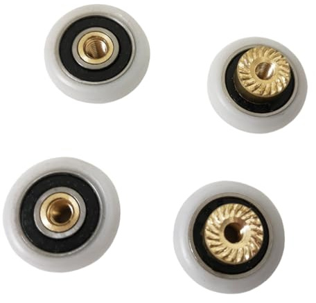 Shower Door Rollers Runners Wheels Replacement Part Bathroom Glass Door Runner Sliding Shower Door Roller Wheel 19mm x 5mm 4 Sets