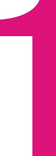 ShirtInStyle Zahlen selbsklebende Aufkleber, von 2-20cm Höhe, Mülltone, Haustür, Basteln, Boote, Nummern, Kennzeichen, Ziffer 1-20cm, Farbe pink