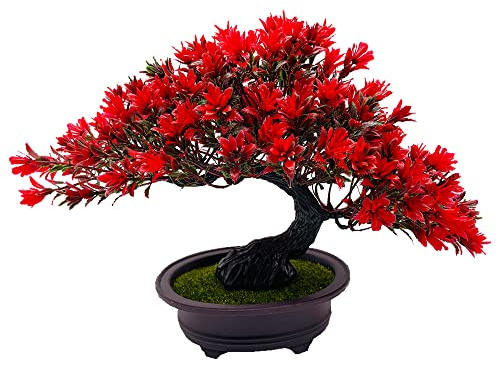 Fycooler Bonsaï Artificiel Réaliste - Genévrier Japonais - Arbres Artificiels Décoratifs en Pot pour la Maison,Le Bureau,la Bibliothèque,la Ferme,la Chambre à Coucher,Le Salon,Plantes Artificielles
