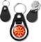Badgmania Porte Clés Cuir Vegan Jeton de Caddie Croix Occitane Occitanie Languedoc Toulouse Sud France Or Rouge, FAB-1002581, Taille unique