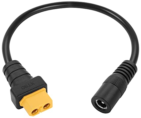YAODHAOD XT60 auf DC5525 Adapter, Bullet Connector auf DC 5.5X2.5mm Kabel, für TS100 Lötkolben, FPV Monitor Power, Drohne Power Kabel (XT60 to DC 5,5x2,5 F 30CM 14AWG)
