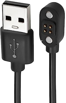 Haourlife Replacement Magnetic Charging Cable for Bone Conduction Headphones, USB Charger Cord for 4-pin Interface Bone Conduction Headphones, Smartbands, and Smartwatches (2.54mm Pitch)