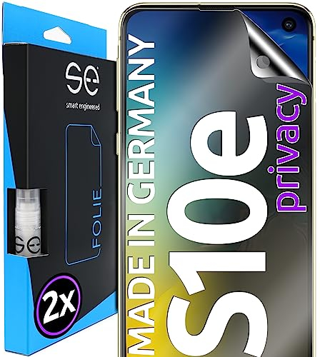 2x se® 3D SCHUTZFOLIE Privacy für Samsung Galaxy S10e,Blickschutz, 100% Fingerabdruck & FaceID kompatibel, einfache blasenfreie Installation, Ultra-Klar, Stoß-Kratzfest, aus Deutschland