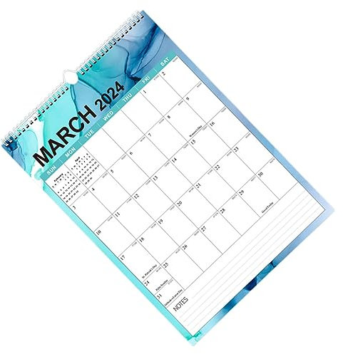 NUOBESTY Monatskalender Akademischer Tischkalender Abreißkalender 2024 Terminkalender 2024 18-monatiger Wandkalender Elektronischer Kalender Büro Kleiner Wandkalender Schreibtisch Papier