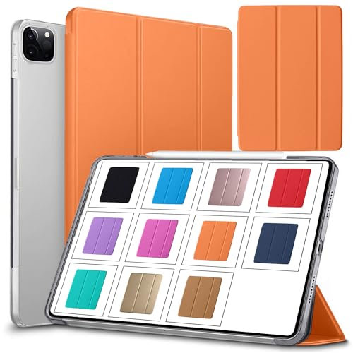 iPad PRO 12.9 6th Gen [ 6 Generation ] 2022 Protective Case with Stand Feature A2436 A2764 A2437 A2766 MNXR3LL/A MNXT3LL/A MNXW3LL/A MNXX3LL/A MP5X3LL/A MP5Y3LL/A MP603LL/A MP613LL/A Orange