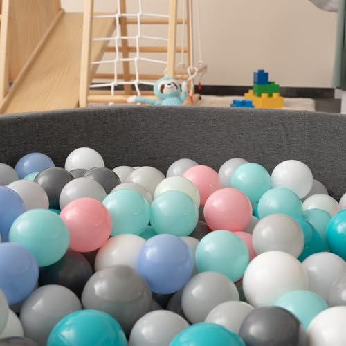 Home Deluxe - Spielbälle Spin - Bälle für Bällebad - Pastellfarbe, 600 Stück I Babybälle Kugelbad Plastikbälle