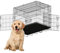 QISHIJIXIANG Hundebox mit Doppeltür, tragbare Hundebox aus Draht mit Tablett und Trennwand, Haustierbox für kleine Hunde, Indoor- und Outdoor-Haustiergehege, 76,2 cm L x 45,7 cm B x 53,3 cm H,