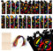 48 Stück Kratzbilder Für Kinder,Tiere Dinosaurier Kratzbild Lesezeichen Regenbogenlesezeichen,Lesezeichen Kratzen mit 24 Stück Holzstiften und 48 Stück Bändern DIY Geschenkanhänger für Studenten