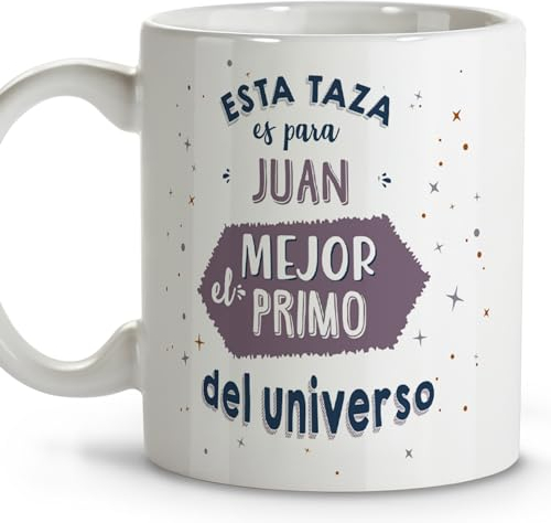 LolaPix Mejor primo. Tazas personalizadas. Tazas originales para regalar. Taza mensaje. Regalos primos. Taza cerámica 330 ml.