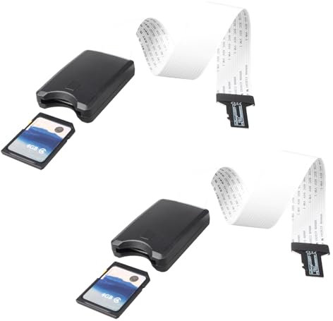 Jopto 2PCS 9.84inch 25cm TF Micro SD to SD Card Extension Cable TF Memory Card Adapter Flexible Cord Extender Converter for SD RS-MMC SDHC MMC Car GPS mini 3D Printer Raspberry Pi DVD DVR LED Screen