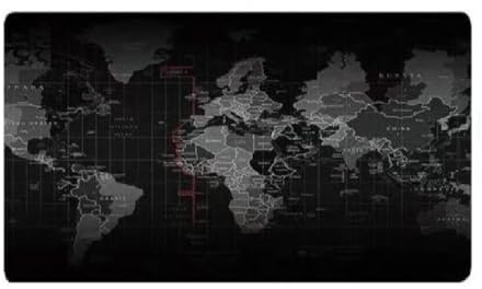 iSeventy9 Alfombrilla antideslizante grande para mouse, diseño de mapa del mundo, para teclado de PC, portátil, 80 cm x 30 cm