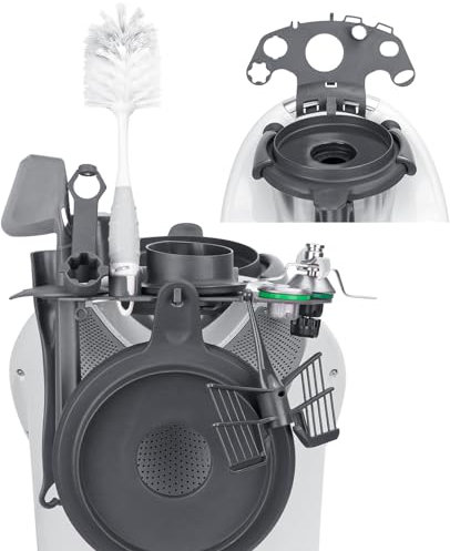 WIAZZLUK Accessoires Support pour Thermomix TM6 et TM5, pour le Placement de Couvercle/Spatule/Agitateur, 8 Trous Support Kompatibel mit Thermomix TM6/TM5
