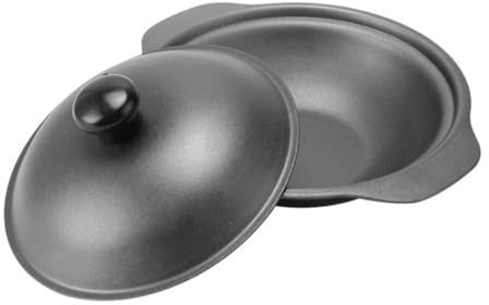 KICHOUSE 1pieza Olla De Hierro Fundido Para Arroz Con Pollo Amarillo Resistente Altas Temperaturas Para Cocina De Inducción Para Bibimbap y Guisos
