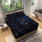 Sternenhimmel Mit Bunten Sternen Spannbetttuch Atmungsaktiv Gemütliche Weiche Leicht 100% Mikrofaser für Boxspringbett 30 cm Matratzenhöhe Spannbetttuch Dunkelblau 140 x 200 cm