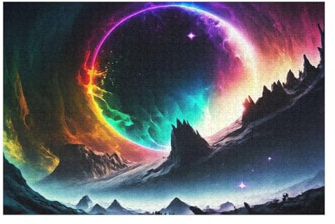 Planetary Star System Puzzles 1000 Teile Erwachsener Kniffel Spaß Für Die Ganze Familie - 1000 Puzzleteilige Motive, Holzpuzzle Kinder Erwachsene, Impossible Puzzle Schwer (75×50cm)