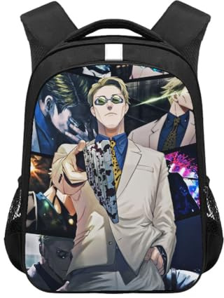 Xinchangda Gojo Satoru Rucksack Anime Ryomen Sukuna Nanami Kento Rucksack 3D Gedruckt Cartoon Charakter Casual Schultasche für Jungen und Mädchen, Nanami Kento, 44*30.5*16CM, Schulranzen