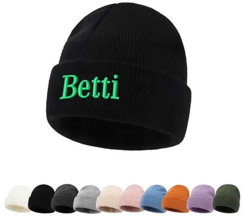 ZOTIMEF Personalisierte Baby-Beanie-Mütze - Individueller Name Gestrickte Beanies Mützen für Kleinkinder bis Erwachsene Geschenke