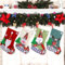 ACTOYS Weihnachtsstrumpf Set, 4 Stück Flachs Nikolausstrumpf, Weihnachtssocken Zum Aufhängen & Befüllen, 3D Nikolaussocke, Weihnachten Dekoration für Kamin, Weihnachtsbaum, Treppe (Gemischte Farben)