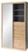 Lomadox Garderobenschrank Flurschrank Dielenschrank Schuhschrank Kleiderschrank Graphit Eiche115x202x43 cm