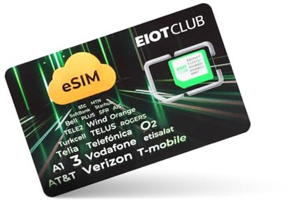 Carta eSIM fisica solo per il router GL.iNet - eSIM da viaggio con reti globali 4G/5G, 1GB gratuito per USA/UE+100MB di dati globali, attivazione fisica, tethering, solo dati, perfetta per viaggi
