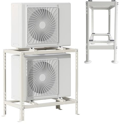 NNGOZD Universal Air Conditioner Bracket,Double Levels Air Conditioner Support Brackets,Heavy Duty Galvanized Steel Condenser Stand, Heat Pump Base Condenser Bracket(900x900x500mm)