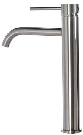 SENYAKI Basin faucet Brushed Gold Bathroom Basin Faucet Cold And Hot Mixer Water Tap Deck Mounted Single Hole & Handle Tall Style Brushed Rose Gold For home(Brushed)