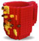 BLITZHAUS Build-on Brick Tasse Tee - Teebecher mit Bausteine - Gadget Mug mit Bauklötze - Creative Diy Mug - Kaffee-Becher - Geschenke für Kinder - Rot