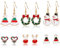 6 Paar Weihnachtsohrringe, Ohrstecker Für Damen, Weihnachtsschmuck