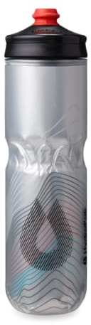 HydraPak | Polar Bottle – Polar Surge Isolierte Fahrrad-Trinkflasche – Hoher Durchfluss, Quetschflasche für Radfahren und Sport (Aufstieg Silber, 700 ml)