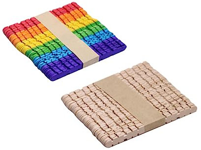HAPINARY 100St Bastelstöcke aus Holz Mini-Sticks Eisstock Eishalter Sahnestift knallt bastelmaterial für bastelzeug für Holzstäbchen für Bunte Holzstäbchen Hölzern