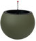 AVOID Pot De Fleurs Provance Vert Olive - Jardinieres Exterieur, Jardiniere Exterieur Grande Taille, Pot De Fleur Interieur, Auto-Arrosant, Diamètre 28 cm Ou 44 cm, sans Roues (Moyen)