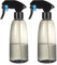 2 Pcs 320ML Empty Water Spray Bottle for Hair Water Fine Mist Spray Bottles for Cleaning Gardening Home Kitchen Hairdressing Plant Sprayer Mister Bottles, Reusable & Refillable, Grey