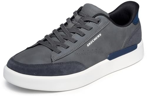 Skechers Herren Verloma Radical Slip-InTurnschuhe, Charcoal Synthetic/Suede, 42 EU