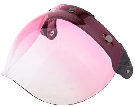 predolo Bubble Windschutzvisier Motorradhelm Visier Flip-up Blasenschild 3-snap Anti-Fog Uv-geschützt Robustes PC Leicht für Männer Frauen Straßenverkehr, 4