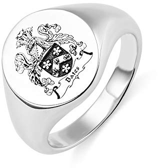 Anello personalizzato con logo scolastico/stemma di famiglia per uomo e donna in argento sterling 925 con immagine, testo e nome personalizzati. Anelli con sigillo per il mignolo per papà laureato.